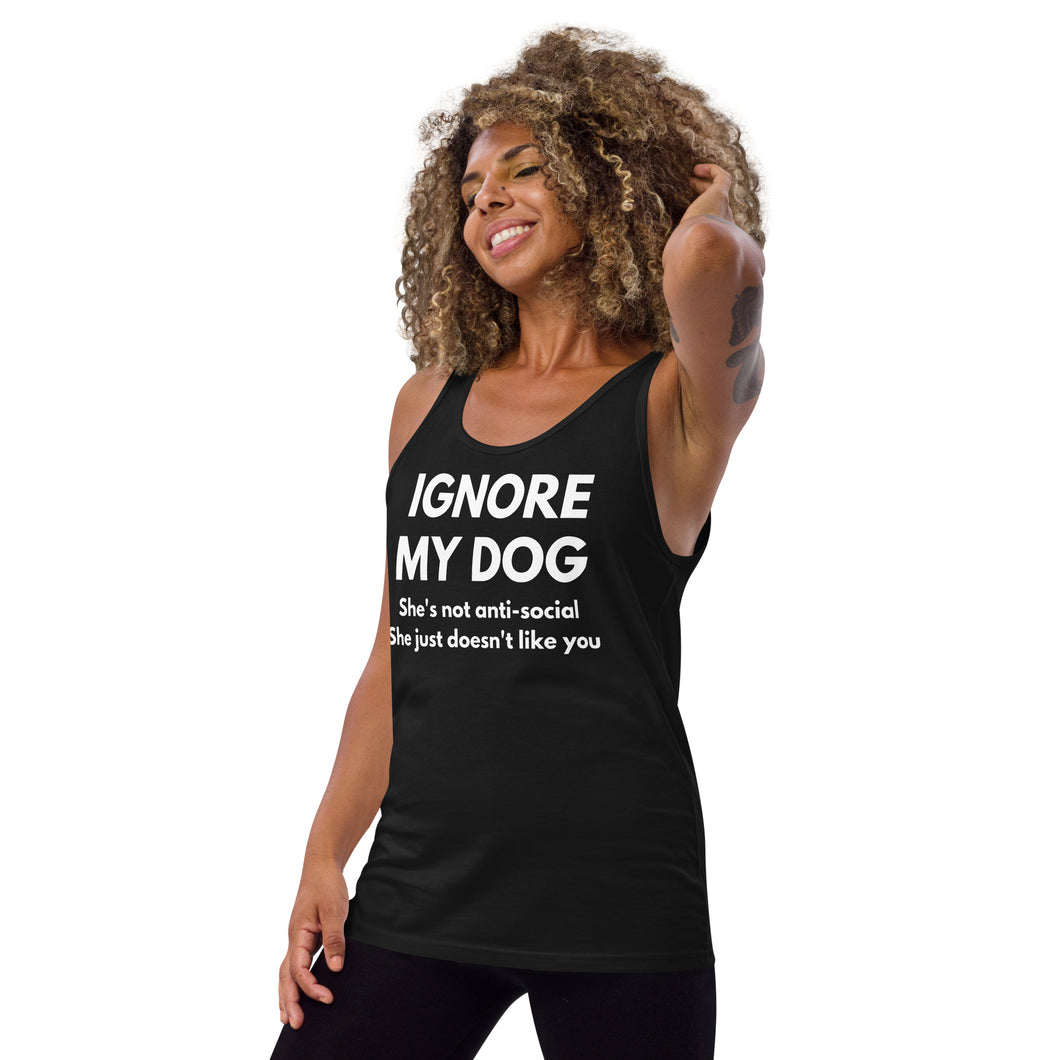 IMD She's not antisocial, she just doesn't like you - Unisex Tank Top