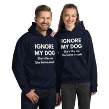 Load image into Gallery viewer, She&#39;s like me she hates people - Unisex Hoodie
